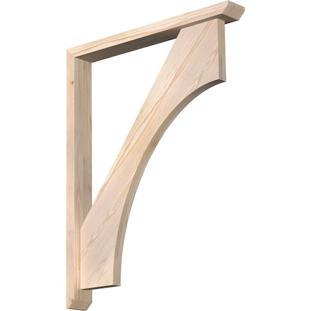 Ekena Millwork Westlake Slat Smooth Bracket w/ Offset Brace, Douglas Fir, 3 1/2"W x 28"D x 36"H BKT0402X28X36WTL06SDF